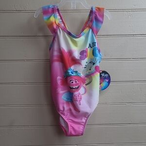 Trolls Rainbow and Pink Swimsuit